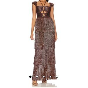 Sabina Musayev Zendaya Dress Bronze
